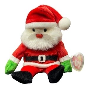 NWT TY Beanie Baby Christmas Red Santa Claus Bear Stuffed Toy Collectible 1998